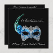 "Karneval-Brautparty " Einladung (Vorne/Hinten)