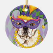 Karneval-Bulldogge Keramikornament (Vorne)
