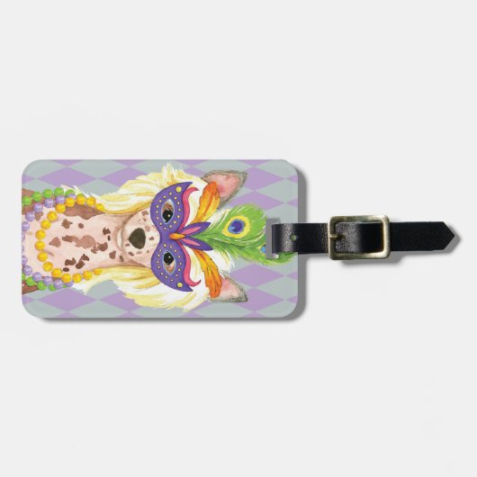 Karneval-Chinese Crested Gepäckanhänger (Vorderseite horizontal)