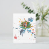 Karneval Chrysanthemum Postkarte (Stehend Vorderseite)