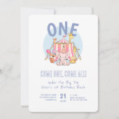 Karneval Circus 1. Geburtstag Bash Einladung (Vorderseite)