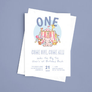 Karneval Circus 1. Geburtstag Bash Einladung