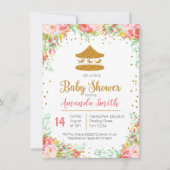 Karneval Circus Baby Dusche Einladung (Vorderseite)