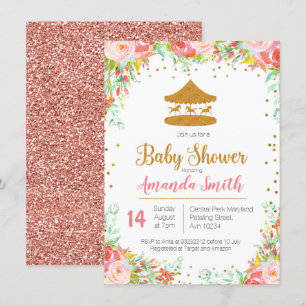 Karneval Circus Baby Dusche Einladung