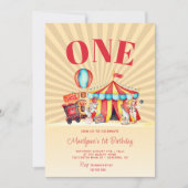 Karneval Circus Big 1. Geburtstag Einladung (Vorderseite)