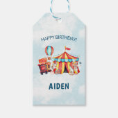 Karneval Circus Big Blue Geburtstag Geschenkanhänger (Vorderseite)