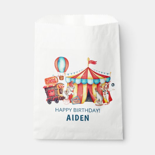 Karneval Circus Big Blue Geburtstag Geschenktütchen (Vorderseite)