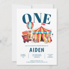 Karneval Circus Big One 1. Geburtstag Einladung