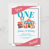 Karneval Circus Big Top Kind's Birthday Einladung (Vorderseite)