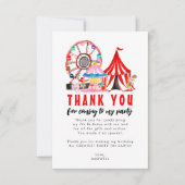 Karneval Circus Clownfestival Dankeskarte (Vorderseite)