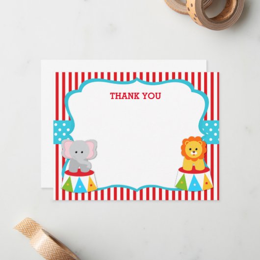 Karneval Circus Danke, dass ihr Karten seht (Vorderseite/Rückseite Beispiel)