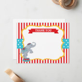 Karneval Circus Elephant Vielen Dank, dass Sie sic Mitteilungskarte (Vorderseite/Rückseite Beispiel)