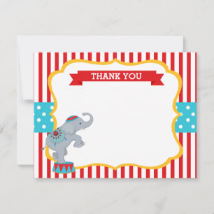 Karneval Circus Elephant Vielen Dank, dass Sie sic Mitteilungskarte