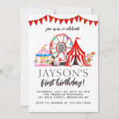 Karneval Circus Fair Ferris Wheel Party Geburtstag Einladung (Vorderseite)