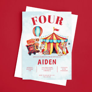 Karneval Circus Festival 4. Geburtstag Einladung