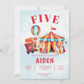 Karneval Circus Festival 5. Geburtstag Einladung (Vorderseite)