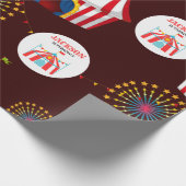 Karneval Circus Geburtstag Geschenkpapier (Ecke)