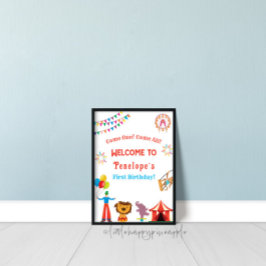 Karneval Circus Geburtstagsparty Begrüßung Poster