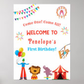 Karneval Circus Geburtstagsparty Begrüßung Poster (Vorne)