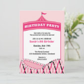 Karneval Circus Geburtstagsparty Einladung (Stehend Vorderseite)