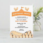 Karneval Circus Geburtstagsparty Einladung (Stehend Vorderseite)