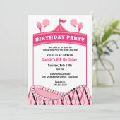 Karneval Circus Geburtstagsparty Einladung (Stehend Vorderseite)