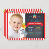 Karneval Circus Geburtstagsparty Einladungen (Vorne/Hinten)