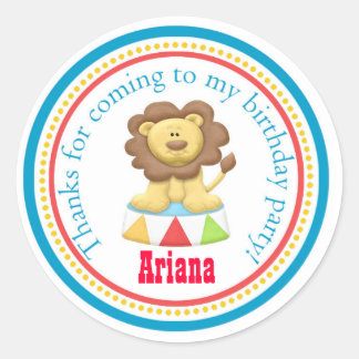 Karneval Circus Geburtstagsparty Gefallen Sticker