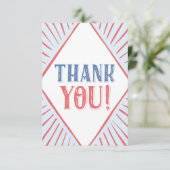 Karneval Circus Kinder Vielen Dank Flat Fevor Card Save The Date (Stehend Vorderseite)