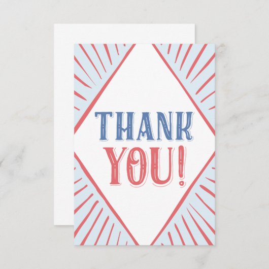 Karneval Circus Kinder Vielen Dank Flat Fevor Card Save The Date (Vorne/Hinten)