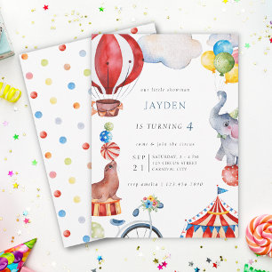 Karneval Circus Kindergeburtstag Einladung