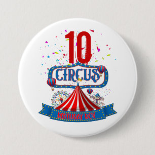 Karneval Circus Party Celebration Age 5 Match Button