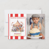 Karneval Circus Show & Animations Geburtstag Dankeskarte (Vorderseite)