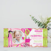 Karneval Circus Stilt Walker Geburtstag Einladung (Stehend Vorderseite)