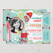 Karneval Circus Stilt Walker Geburtstag Einladung (Vorne/Hinten)