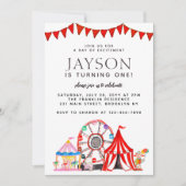 Karneval Circus Zelt Riesenrad Party Geburtstag Einladung (Vorderseite)