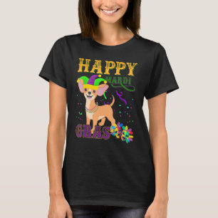 Karneval Classic Chihuahua Dog Mardi Gras Kostüm T-Shirt