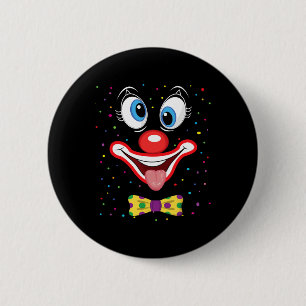 Karneval Clown Gesicht Circus Kostüm Kinder Männer Button