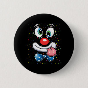 Karneval Clown Gesicht Circus Kostüm Kinder Männer Button