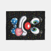 Karneval Clown Gesicht Circus Kostüm Kinder Männer Fleecedecke (Vorderseite (Horizontal))