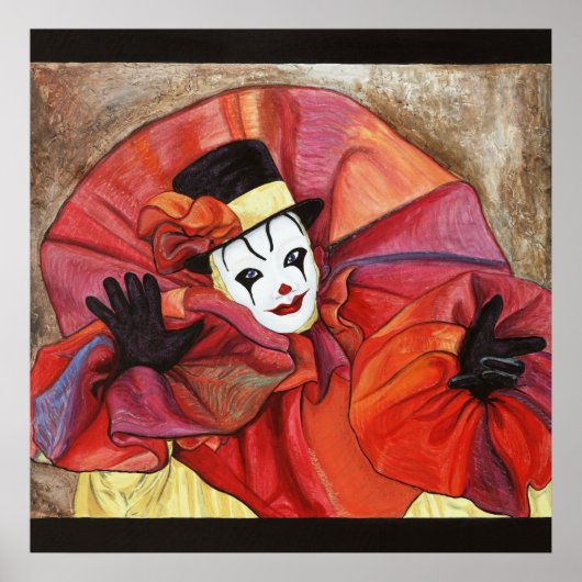 Karneval Clown Poster (Vorne)