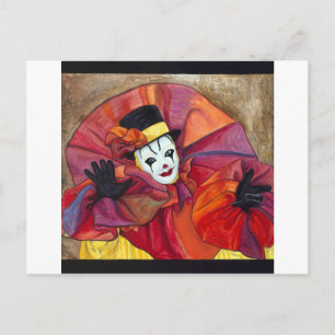 Karneval Clown Postkarte