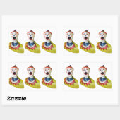 Karneval Clown Rechteckiger Aufkleber (Blatt)