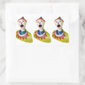 Karneval Clown Rechteckiger Aufkleber (Tasche)