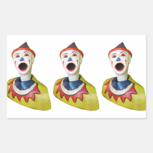 Karneval Clown Rechteckiger Aufkleber (Vorderseite)