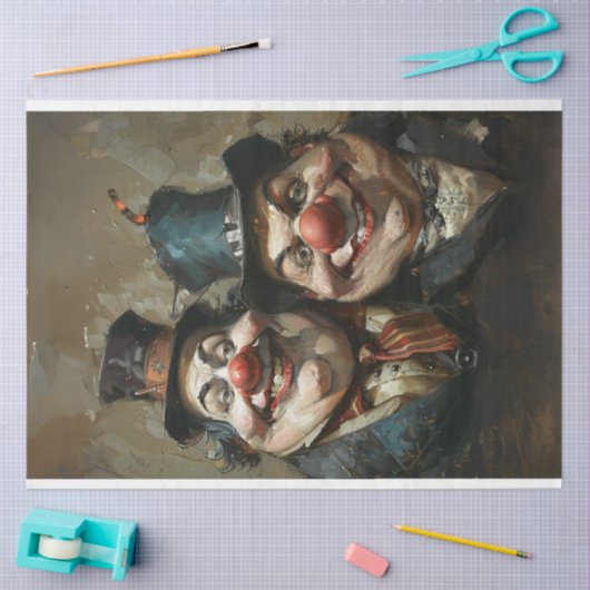 Karneval-Clowns von Whispers Decoupage Seidenpapier (Basteln)