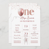 Karneval der Freude Einladung zum ersten Geburtsta (Vorne/Hinten)