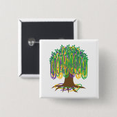 Karneval der Mardi Gras Bead Tree Button (Vorne & Hinten)
