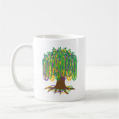 Karneval der Mardi Gras Bead Tree Kaffeetasse (Links)