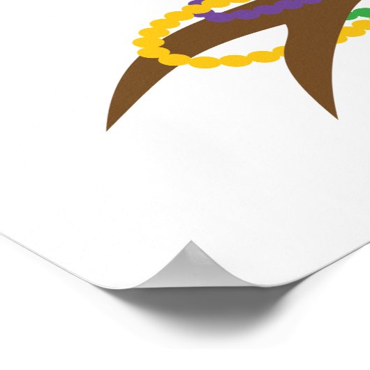 Karneval der Mardi Gras Bead Tree Poster (Ecke)